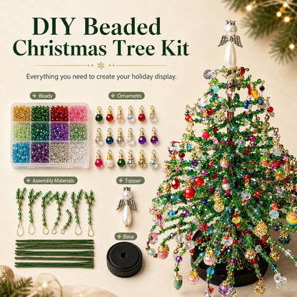 🎄 DIY Beaded Christmas Tree Kit –  🎅Create Your Own Sparkling Holiday Decoration