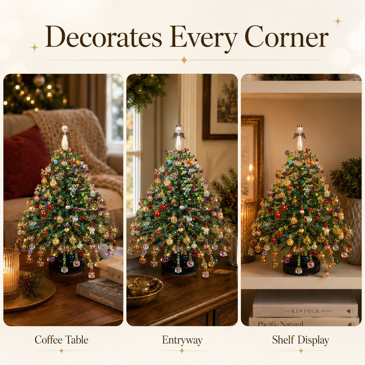 🎄 DIY Beaded Christmas Tree Kit –  🎅Create Your Own Sparkling Holiday Decoration