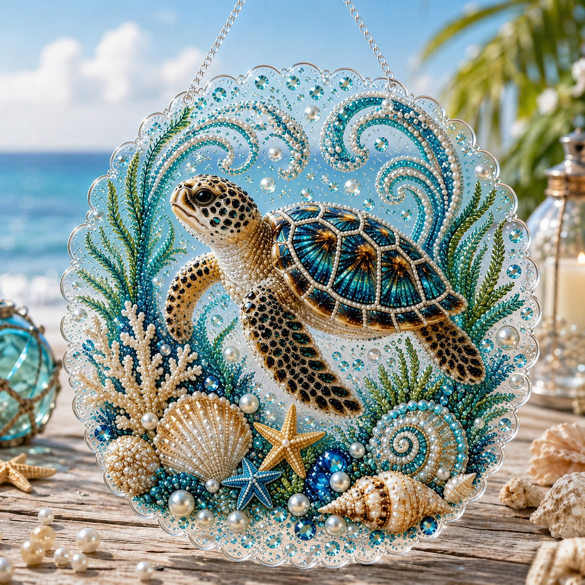 🌊✨Ocean Pearl Art DIY Hanging Ornament Kit
