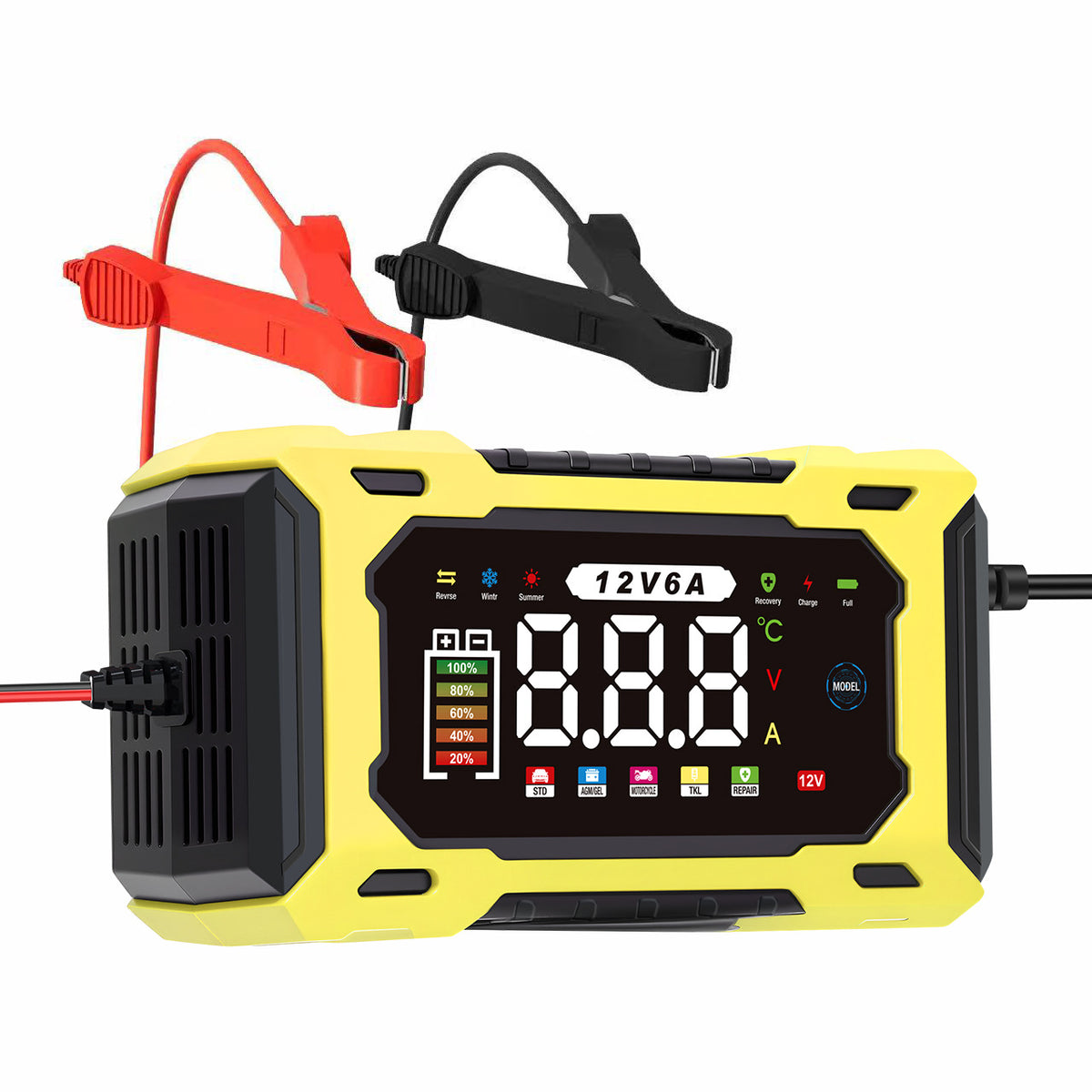🔋 12V 6A Smart Car Battery Charger – Pulse Repair & Auto Maintenance | 50% OFF