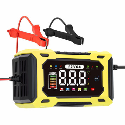 🔋 12V 6A Smart Car Battery Charger – Pulse Repair & Auto Maintenance | 50% OFF