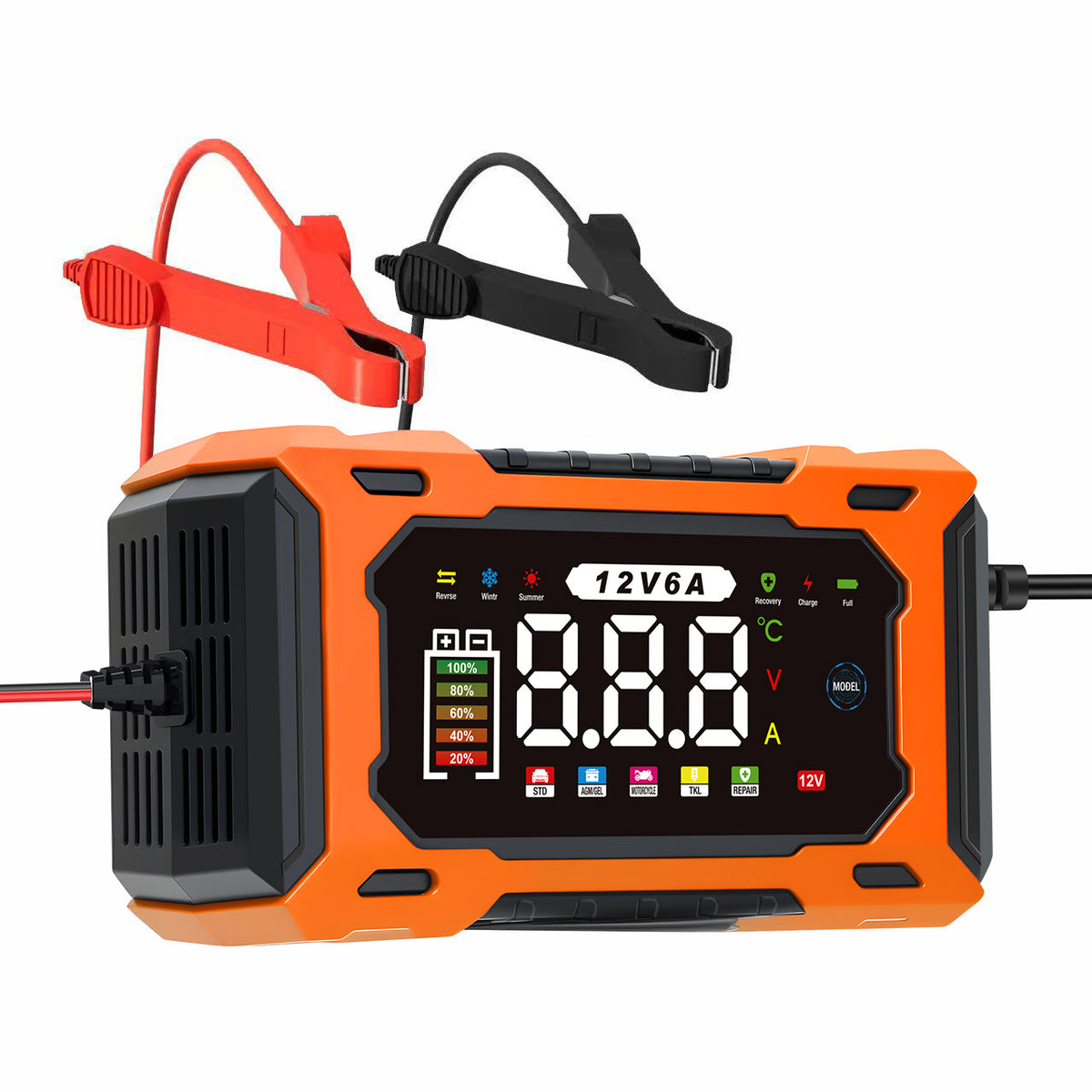 🔋 12V 6A Smart Car Battery Charger – Pulse Repair & Auto Maintenance | 50% OFF