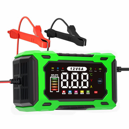 🔋 12V 6A Smart Car Battery Charger – Pulse Repair & Auto Maintenance | 50% OFF