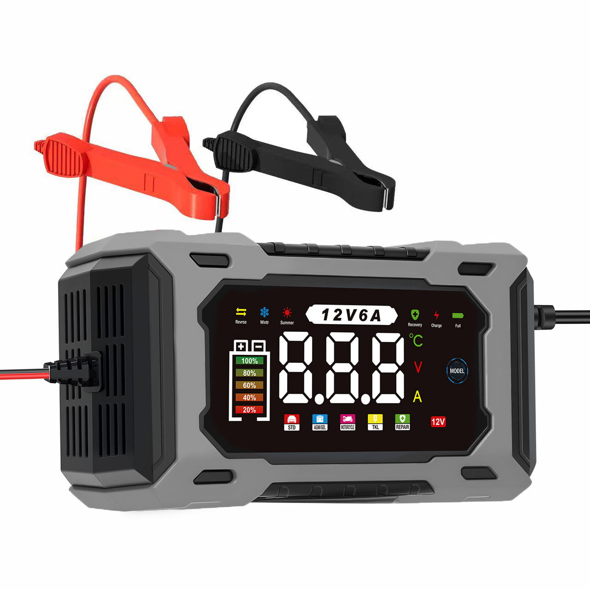 🔋 12V 6A Smart Car Battery Charger – Pulse Repair & Auto Maintenance | 50% OFF