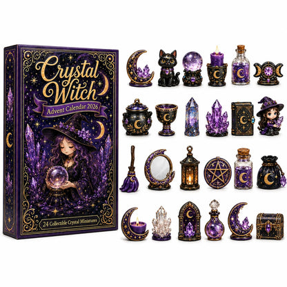⏳ Last Day 50% OFF – 🔮 2026 Crystal Witch Advent Calendar | 24 Days of Mystical Miniatures, Crystal-Inspired Surprises & Witchy Fantasy Charm ✨