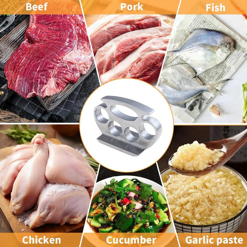 Ergonomic Palm-Press Meat Tenderizer – Food-Grade Aluminum Alloy