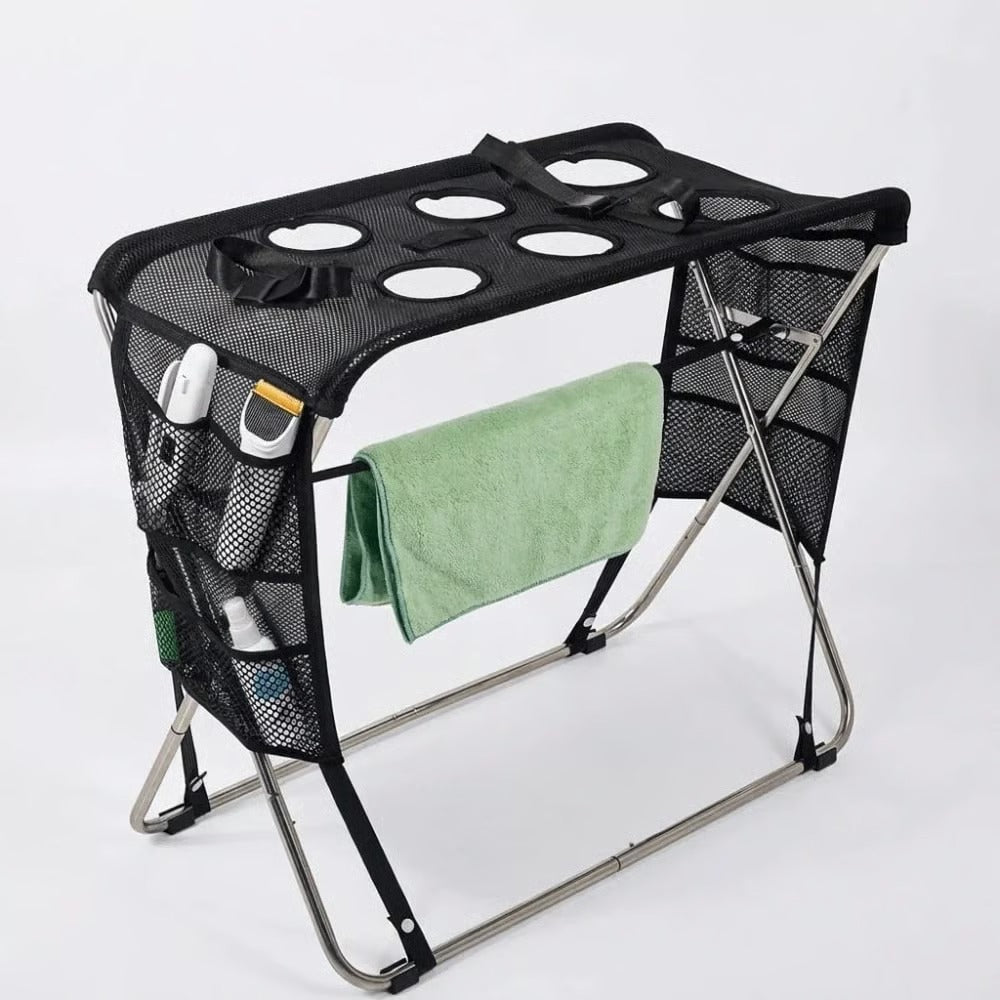 Folding Pet Grooming Hammock Quick Dry Mesh