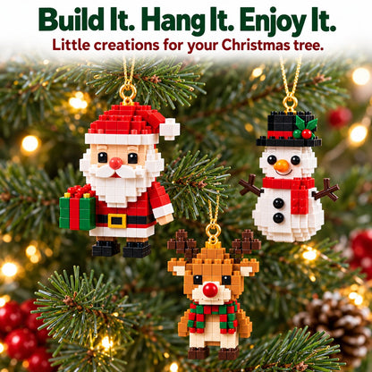 🎄 24-Day Mini Christmas Ornament Advent Calendar | 24 unique festive buildable designs with hanging loops—perfect for decorating Christmas trees, wreaths, and holiday displays 🧱