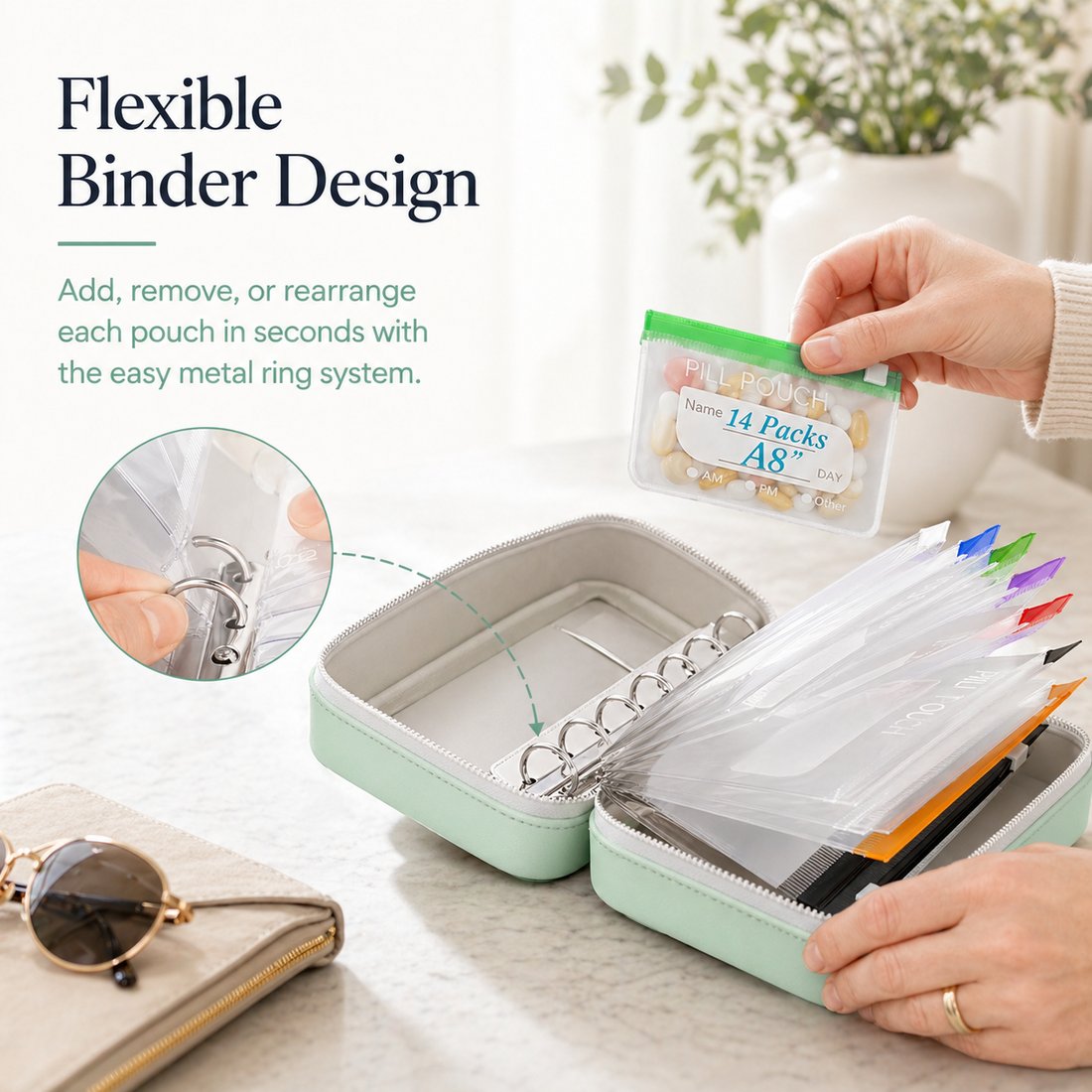 💊 MedVault Pro A8 Waterproof Pill Organizer Set