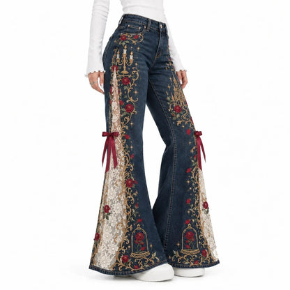 🔥Last Day 59% - 🏰✨The Princess Lace Jeans(📦Buy 2 Free Shipping)