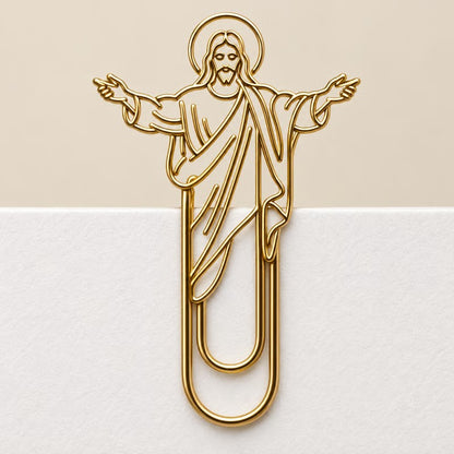 Faith-Inspired Gold Paper Clips ✝️ | Decorative Christian Page Markers, Perfect Small Religious Gifts for Church Friends & Family (Set of 10)