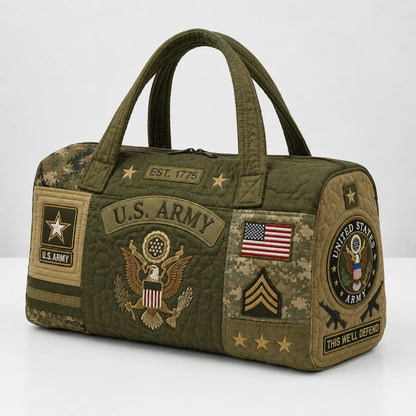100% Handmade US Military Heritage Quilted Duffel Bag(𝐃𝐚𝐧𝐢𝐞𝐥 𝐁𝐫𝐨𝐨𝐤𝐬 𝐇𝐚𝐧𝐝𝐦𝐚𝐝𝐞®)