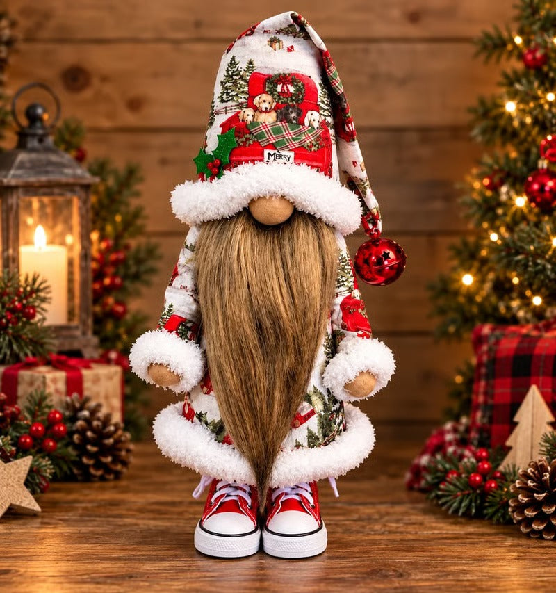 Festive Gnome Couple Figurines – Bearded & Braided Hair 🎄