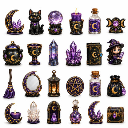 ⏳ Last Day 50% OFF – 🔮 2026 Crystal Witch Advent Calendar | 24 Days of Mystical Miniatures, Crystal-Inspired Surprises & Witchy Fantasy Charm ✨