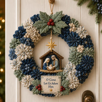 🎄 LAST DAY 50% OFF ✨ Make A Christmas Wreath You'll Be Proud To Display ❤ 3D Fabric Poke DIY Kit With Tutorial & Guide Included