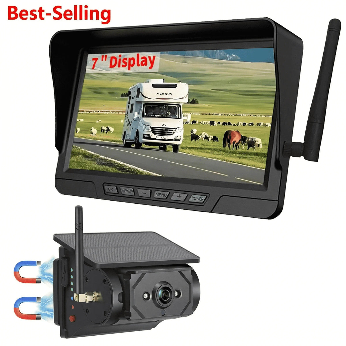 🔥 50% OFF Limited-Time Offer – Magnetic Solar Wireless Backup Camera System 📡☀️