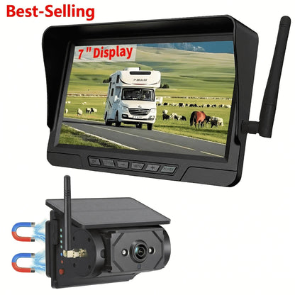 🔥 50% OFF Limited-Time Offer – Magnetic Solar Wireless Backup Camera System 📡☀️