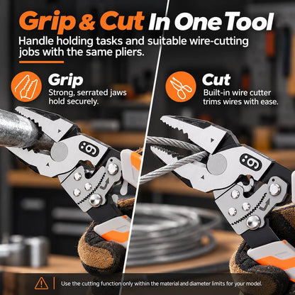 Self-Locking Ratchet Pliers With Wire Cutter