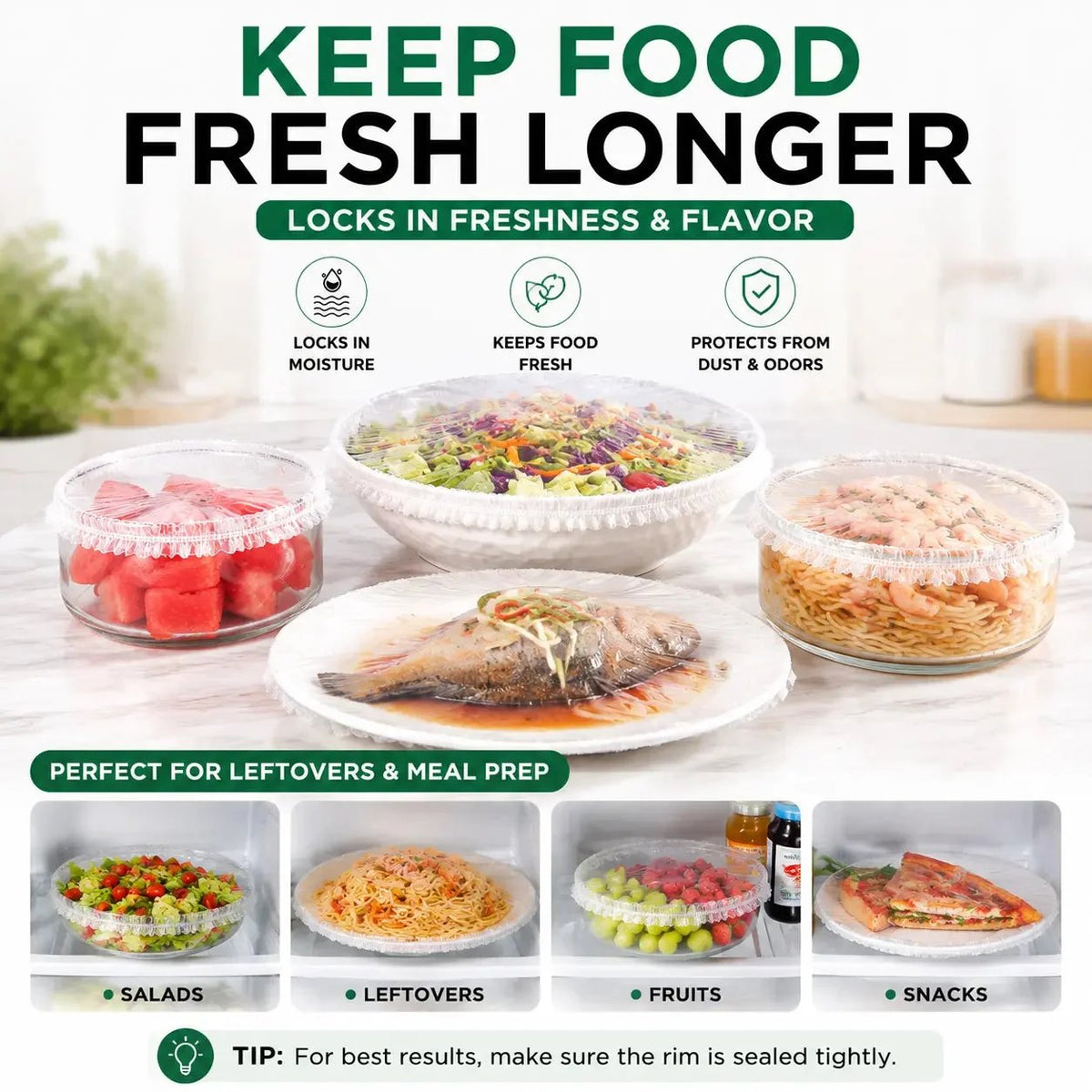 🔥Limited Offer: Disposable Stretch Food Covers for Bowls & Plates | Buy 50 Get 50 Free, 100PCS Total🔥