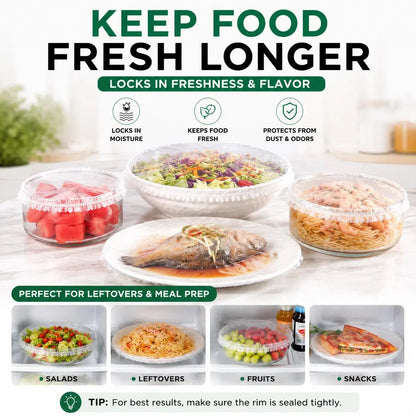 🔥Limited Offer: Disposable Stretch Food Covers for Bowls & Plates | Buy 50 Get 50 Free, 100PCS Total🔥