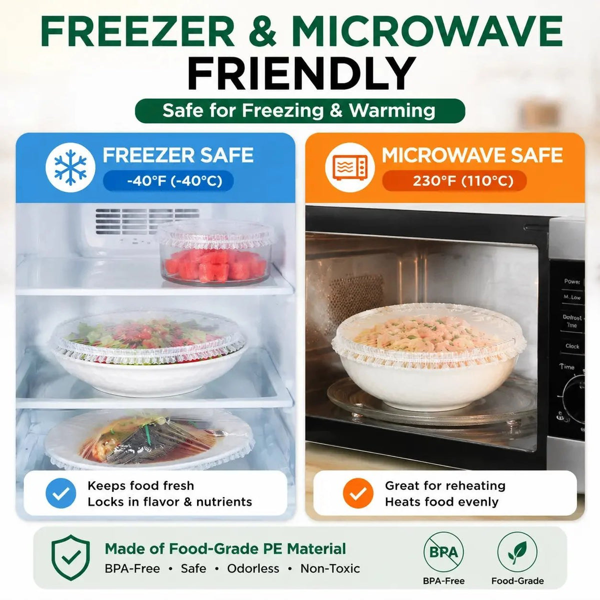 🔥Limited Offer: Disposable Stretch Food Covers for Bowls & Plates | Buy 50 Get 50 Free, 100PCS Total🔥