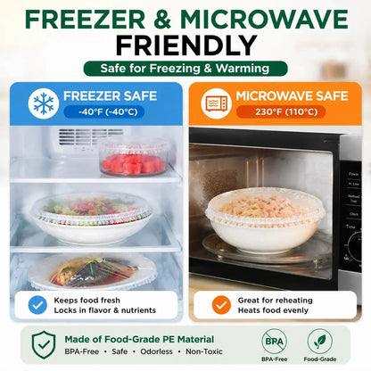 🔥Limited Offer: Disposable Stretch Food Covers for Bowls & Plates | Buy 50 Get 50 Free, 100PCS Total🔥