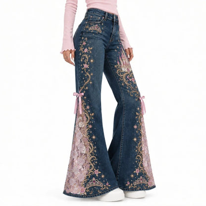 🔥Last Day 59% - 🏰✨The Princess Lace Jeans(📦Buy 2 Free Shipping)