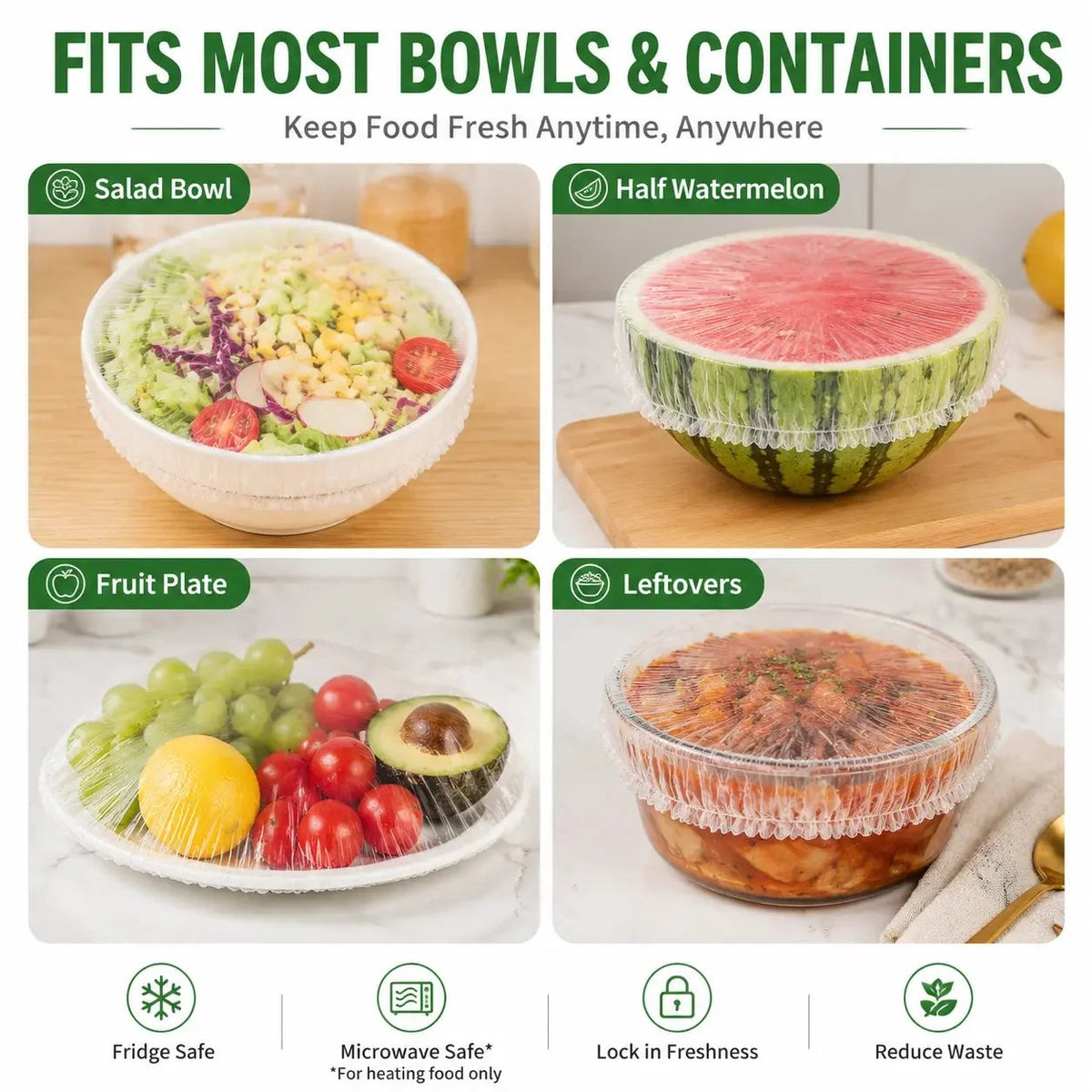 🔥Limited Offer: Disposable Stretch Food Covers for Bowls & Plates | Buy 50 Get 50 Free, 100PCS Total🔥