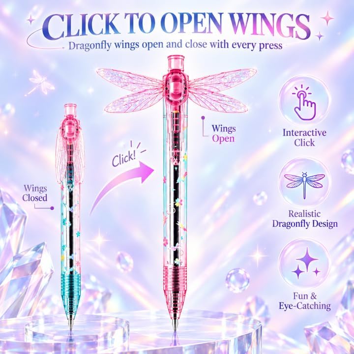 Interactive Dragonfly Click Gel Pen