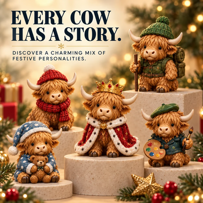 🎁24-Day Highland Cow Advent Calendar – 24 Mini Collectible Surprises