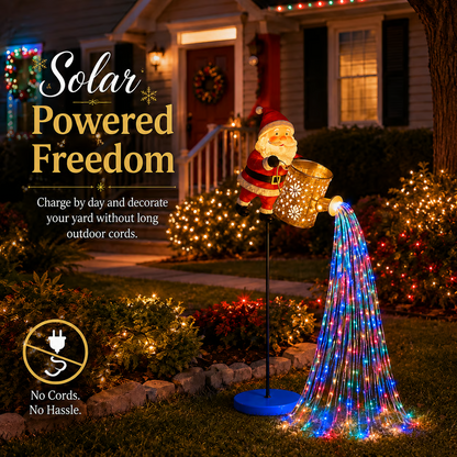 Solar Santa Waterfall Christmas Light
