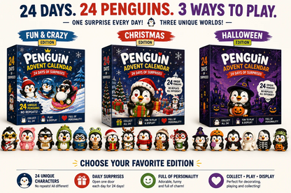 🐧 24 Days of Penguin Surprises Advent Calendar – 3 Fun Editions