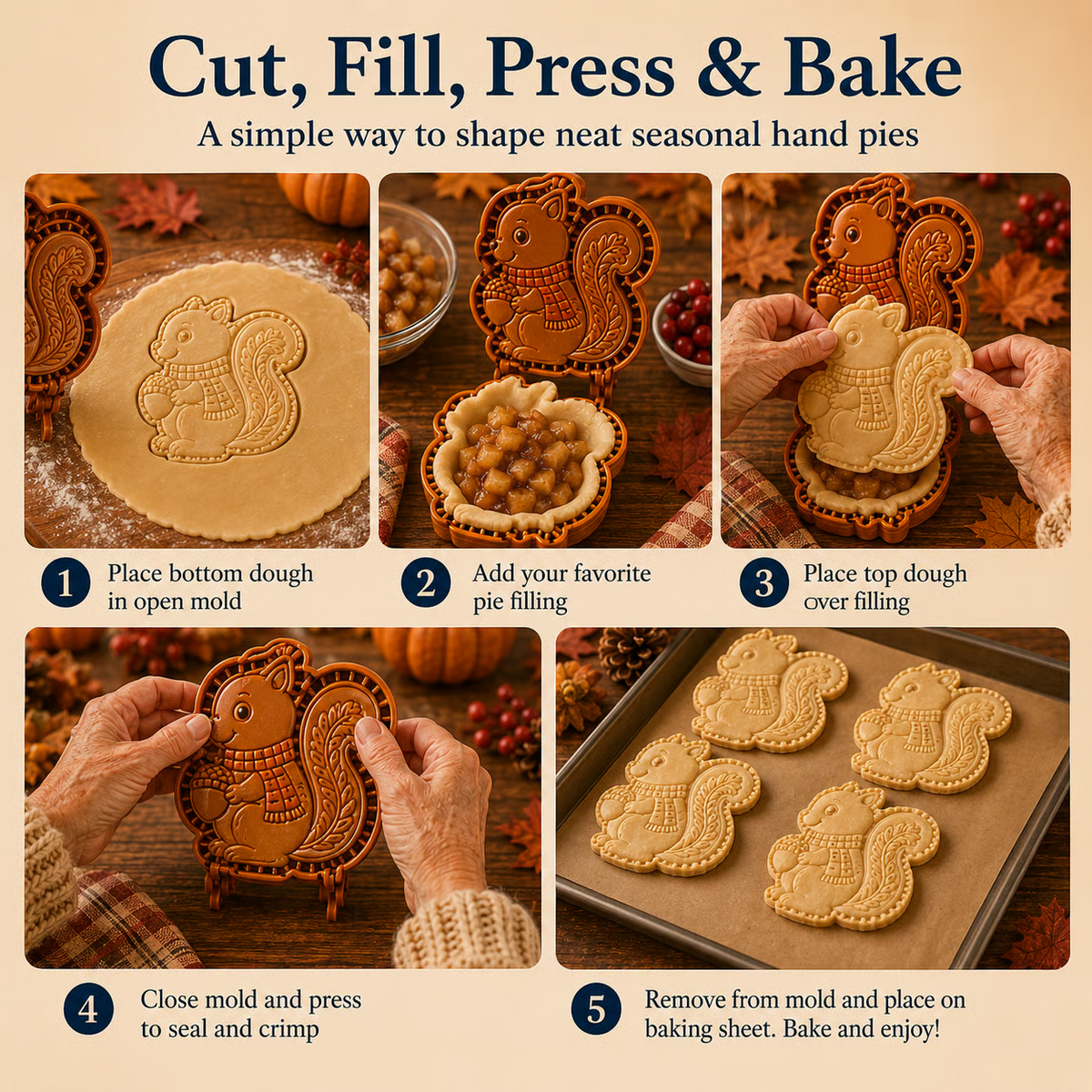 🍂Fall Mini Pie Mold