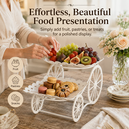 Vintage Carriage Fruit & Dessert Display Stand