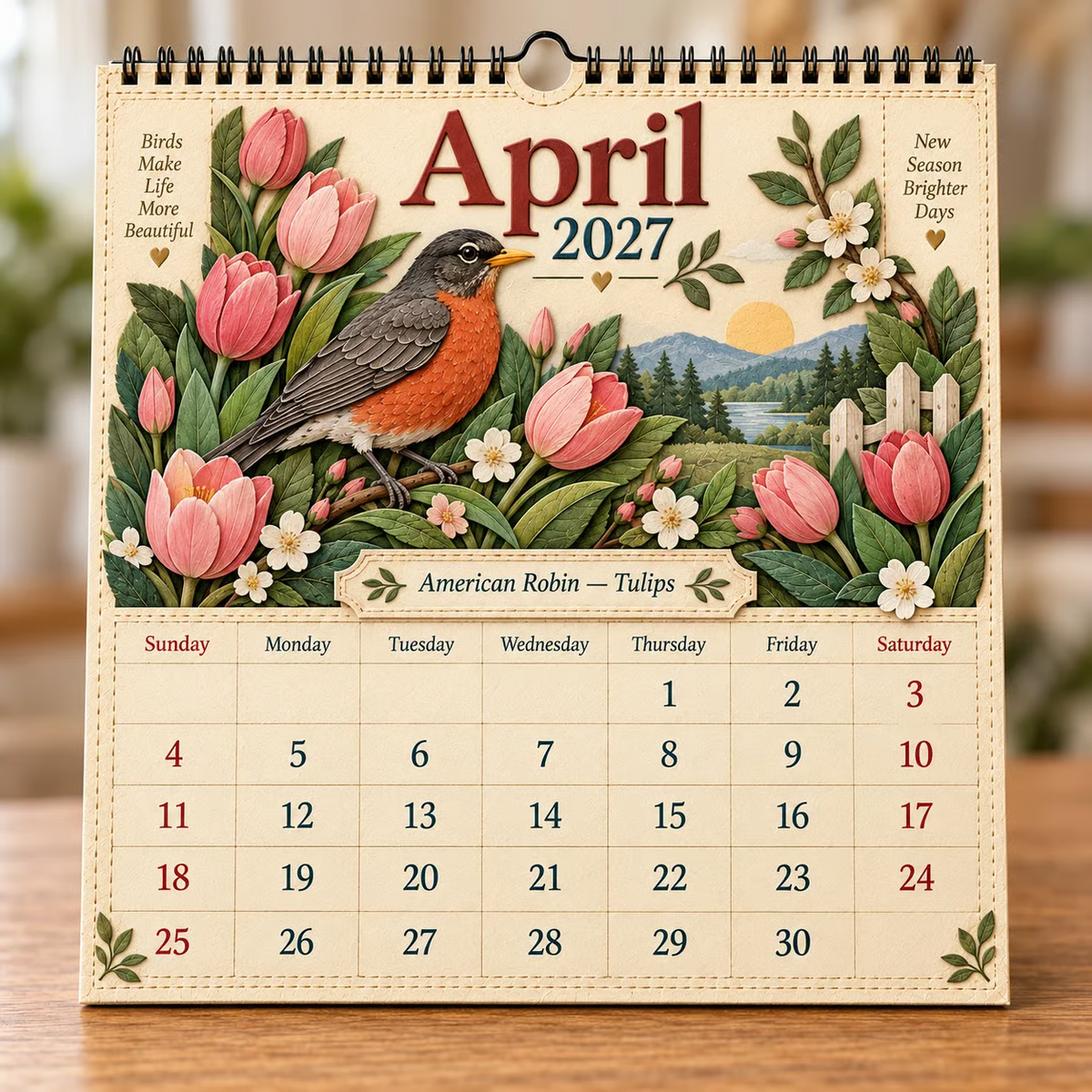 🐦 2027 Birds Of America Wall Calendar | A Year of Beautiful Birds & Nature