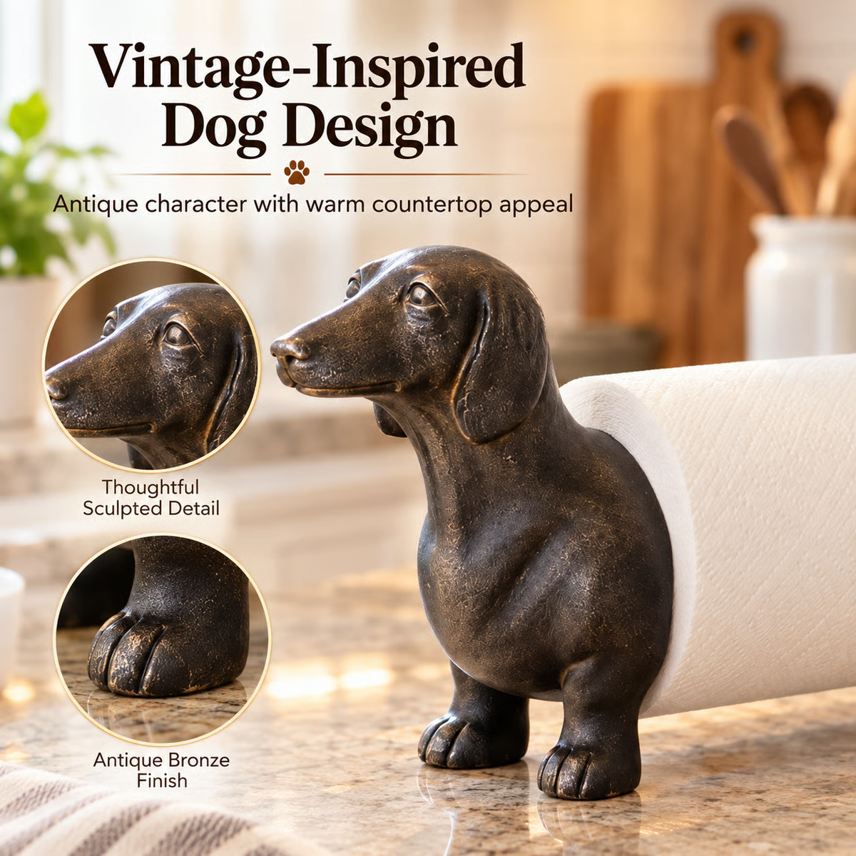 Dachshund Paper Towel Holder