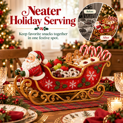 Santa Sleigh Holiday Serving Centerpiece
