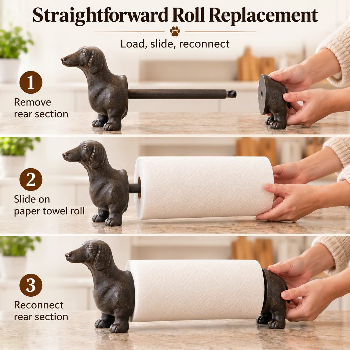 Dachshund Paper Towel Holder