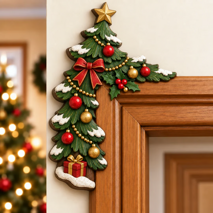 Christmas Peekaboo Door Frame Corner Decor