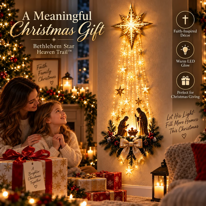 ✝️✨ Bethlehem Star of Faith  Lighted Nativity Wall Decor✨