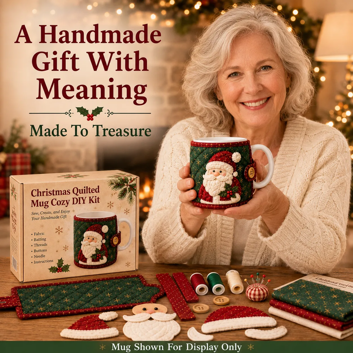 🎄 Christmas Mug Cozy Sewing Kit