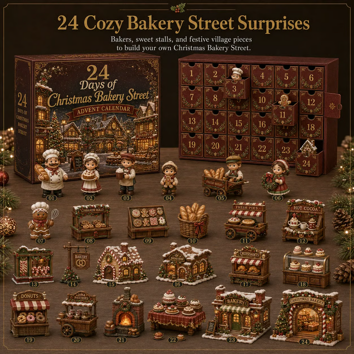 🎄24 Days Of Christmas Village Friends Advent Calendar