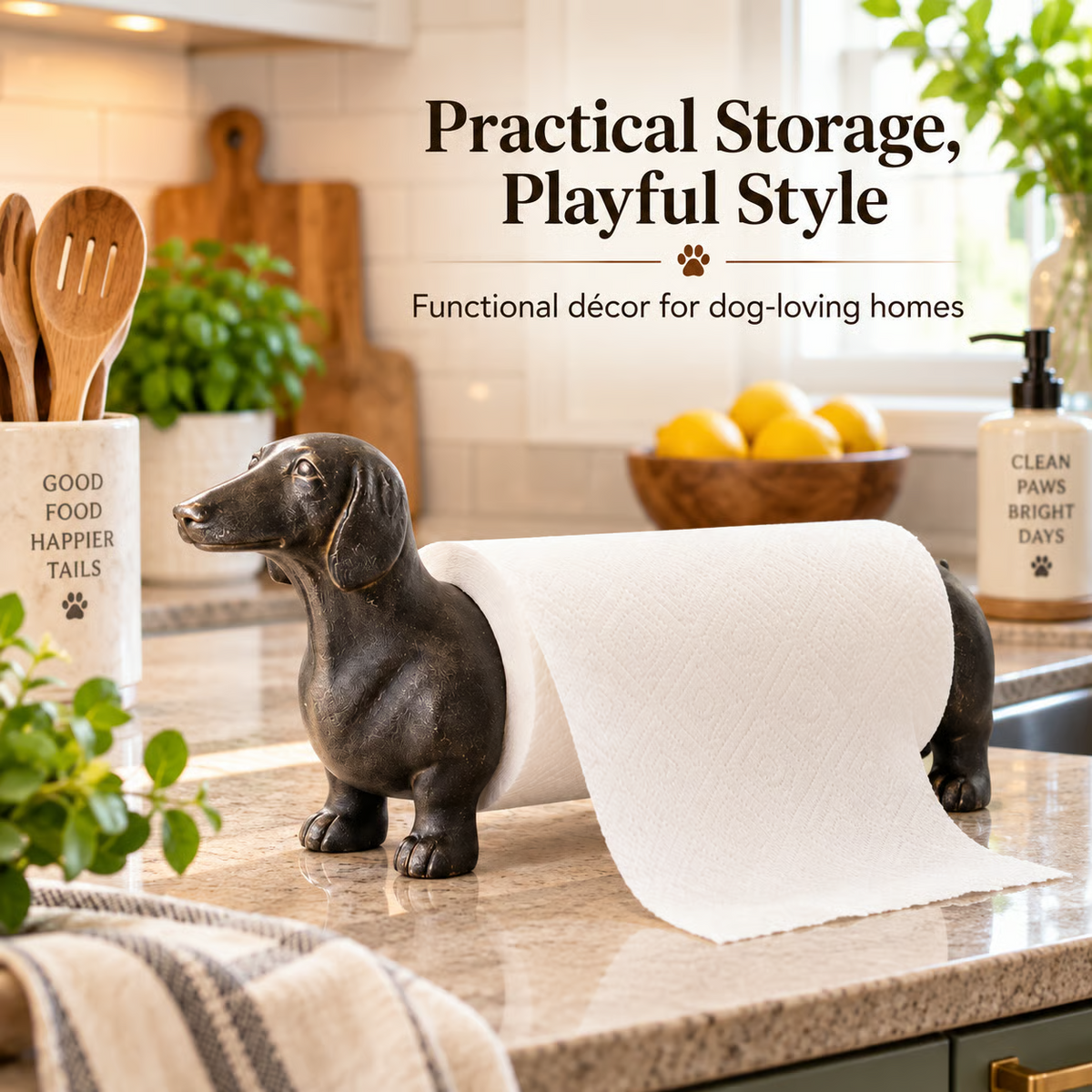 Dachshund Paper Towel Holder