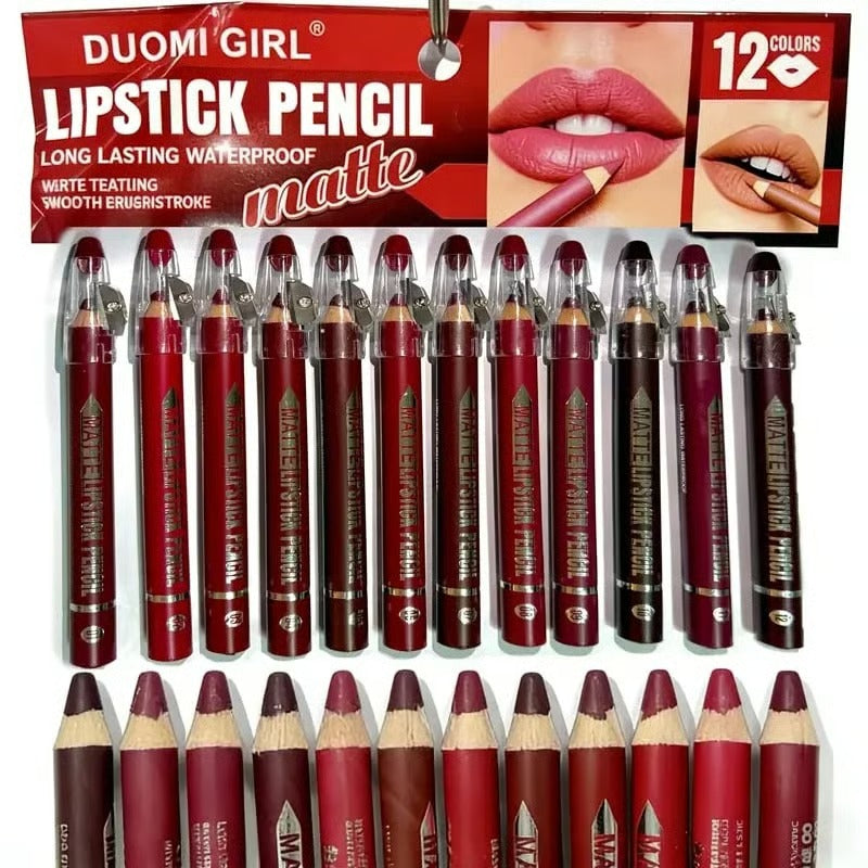 🔥49% OFF -💄12 Matte Lip Liners for Every Look — Smooth & Precise