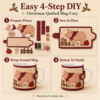 🐷 Farmhouse Friends Mug Cozy Sewing Kit