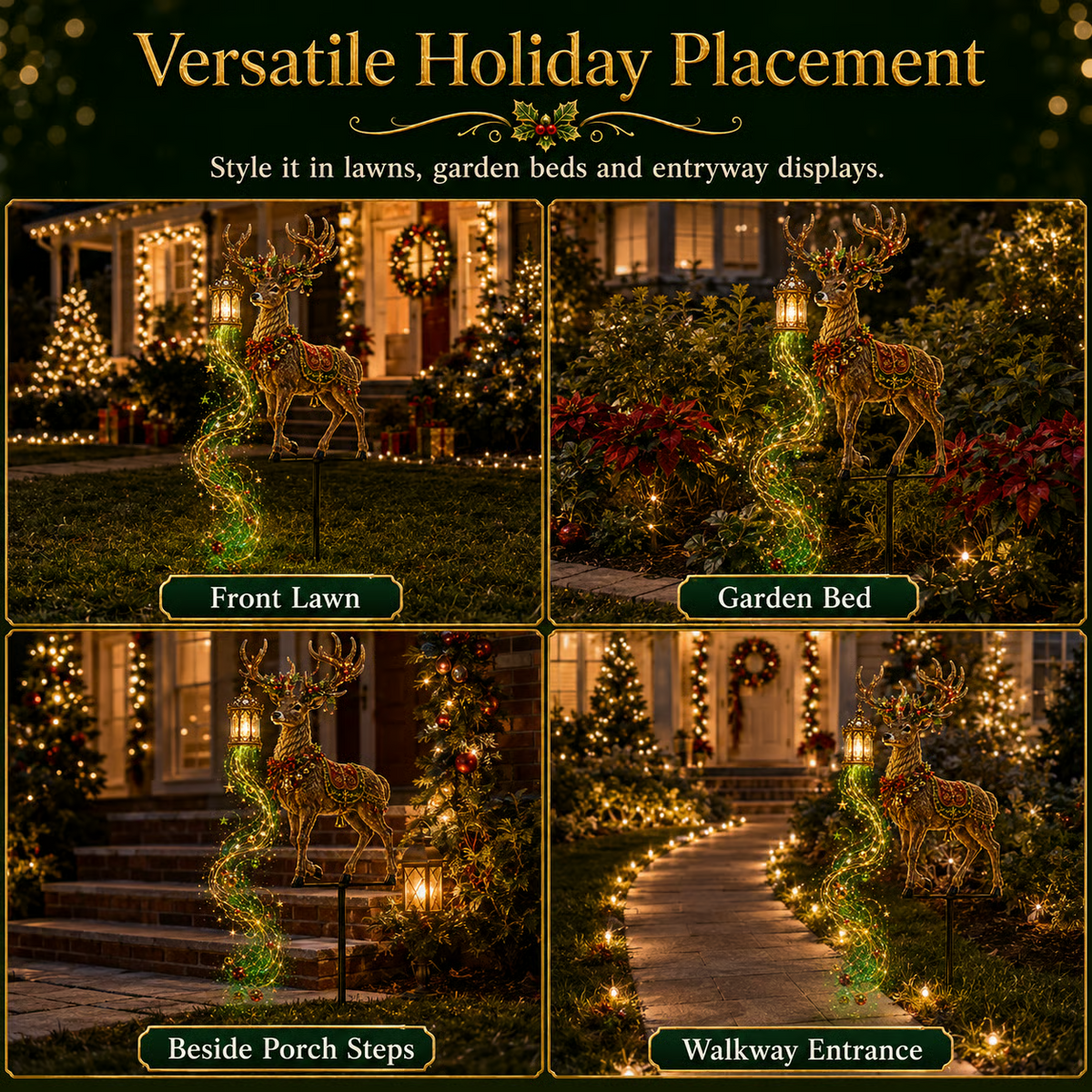Light-Up Reindeer Christmas Yard Stake