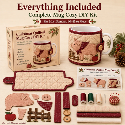 🐷 Farmhouse Friends Mug Cozy Sewing Kit