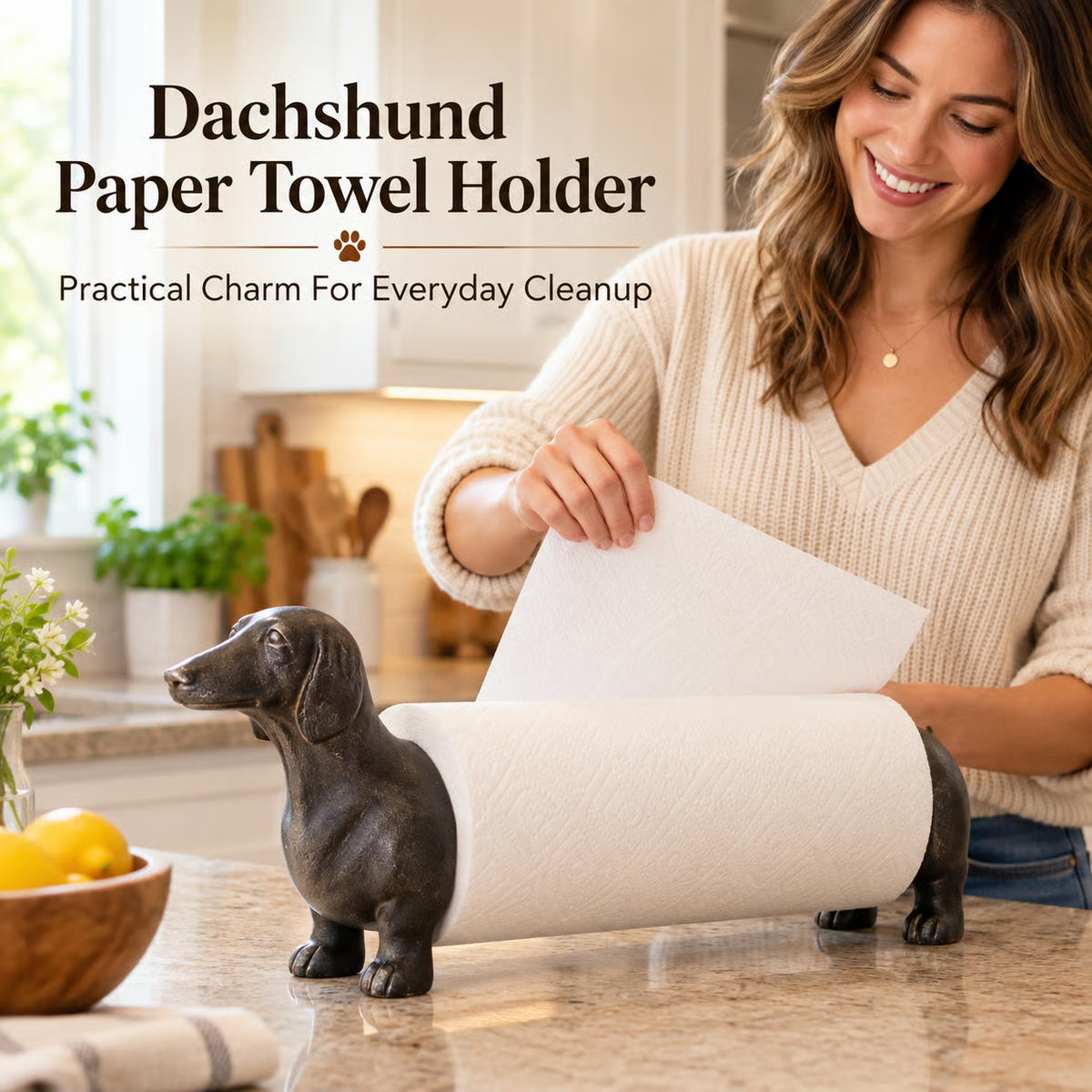 Dachshund Paper Towel Holder