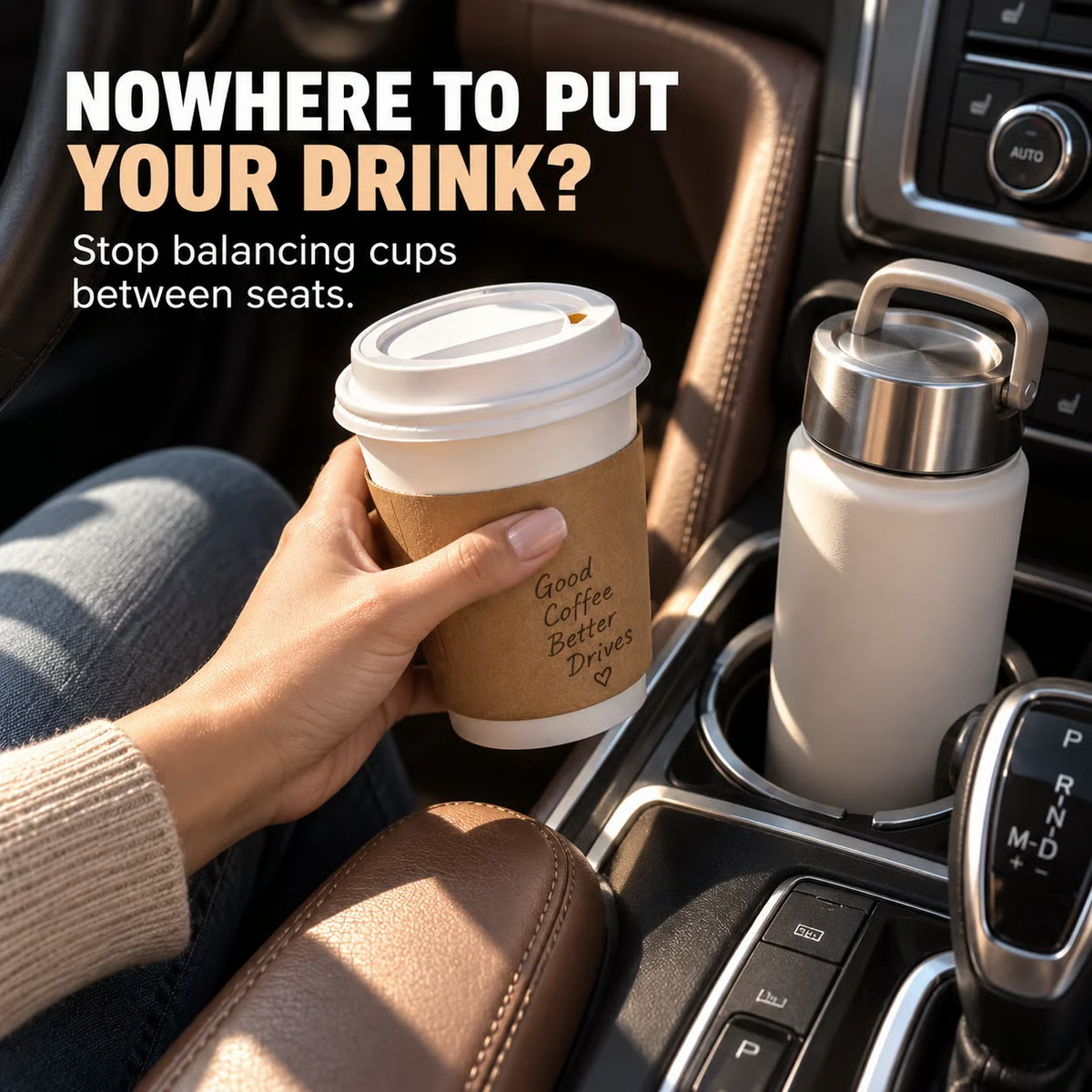 🚗 Universal Foldable Car Cup Holder