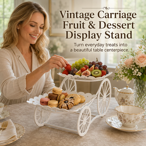 Vintage Carriage Fruit & Dessert Display Stand